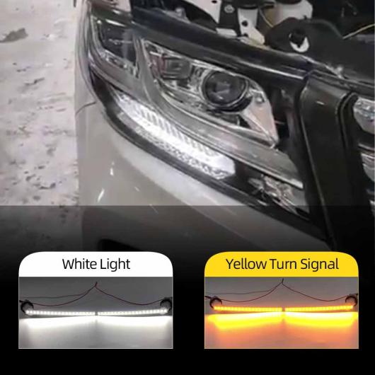 2ピース ダイナミック ウインカー 適用: トヨタ アルファード ヴェルファイア 20 30 LED DRL デイタイム ランニング ライト アルファード 15-18～ヴェルファイア20※要カット ホワイト イエロー AL-II-2095 AL Turn signal 16,265円