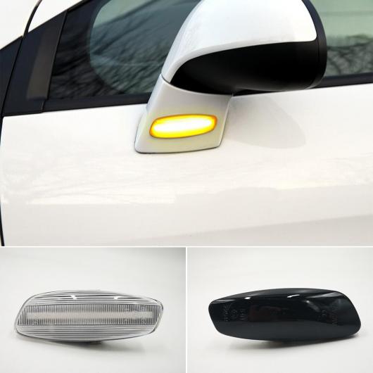 2ピース ダイナミック LED サイド マーカー ライト ウインカー 適用: シトロエン/CITROEN C3 C4 C5 DS3 DS4 プジョー/PEUGEOT 207 308 3008 クリア シェル・スモーク シェル シーケンシャル AL-II-2114 AL Turn signal|オートパーツエージェンシー