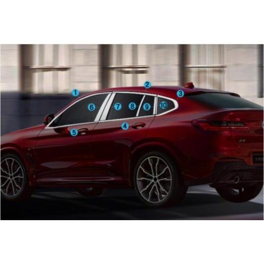 ステンレス スチール フル ウインドウ シル ドア フレーム センター ピラー モールディング トリム カバー 適用: BMW X4 G02 2019 2020 2021 1~10 AL-II-2361 AL Exterior parts for cars|オートパーツエージェンシー