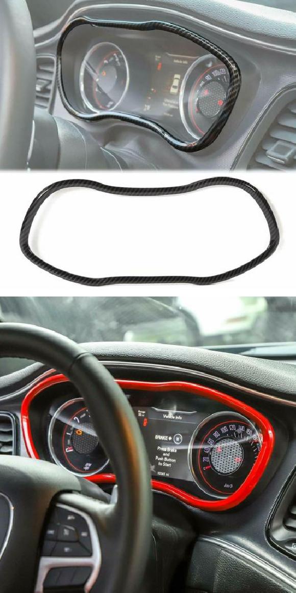 適用: ダッジ/DODGE チャレンジャー 2015 2019 ダッシュボード リング インテリア プレミアム ABS ブラック・レッド AL-II-2882 AL Interior parts for cars｜オートパーツエージェンシー 12,464円