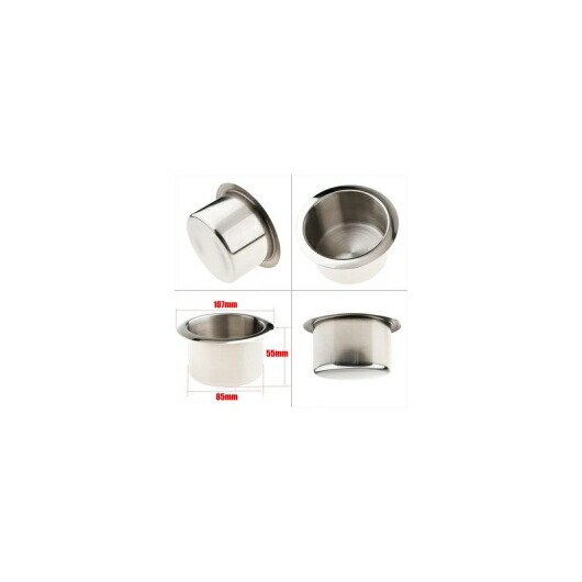 ステンレス スチール カップホルダー シルバー 適用: RV マリン ボート トレーラー 1 ピース 107×55×85 AL-II-3093 AL Interior parts for cars
