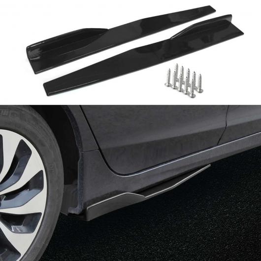 A ペア 74.5cm ユニバーサル サイド スカート エクステンション ロッカー スプリッター ディフューザー 適用: フォード/FORD フィエスタ MK7 19 + ゴルフ MK5 MK6 CC AL-II-3207 AL Exterior parts cars