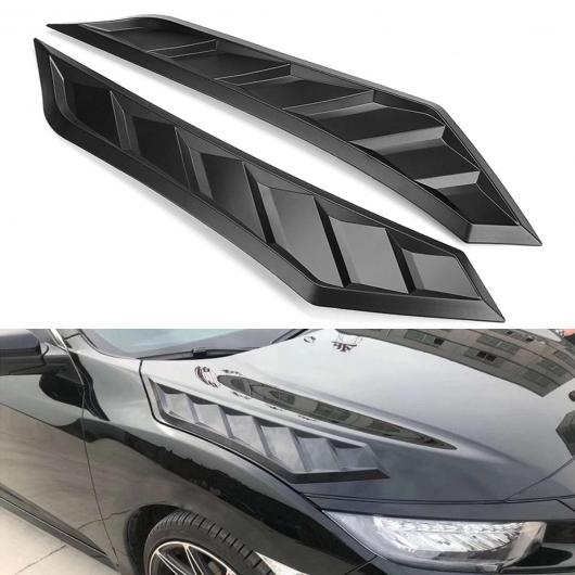 ブラック 2ピース フロント フード ボンネット ロング サイド ローバー 通気口 カバー インテリア 適用: ホンダ シビック 10th 2016 2017 2018 AL-II-3403 AL Exterior parts for cars