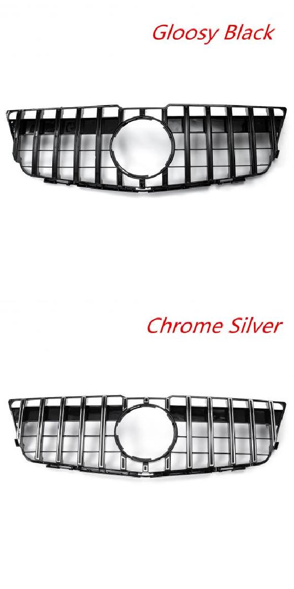 GT フロント バンパー グリル 適用: メルセデス ベンツ GLK クラス X204 GLK250 GLK300 GLK350 2008-2012 ブラック・シルバー AL-II-3449 AL Exterior parts for cars