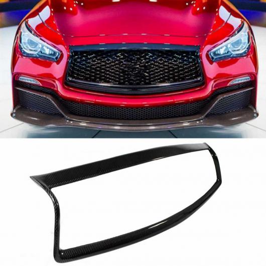 カーボンファイバー フロント バンパー グリル アウトライン モールディング トリム レーシング フレーム 適用: インフィニティ/INFINITI Q50 2014 2015 2016 2017 AL-II-3456 AL Exterior parts for cars