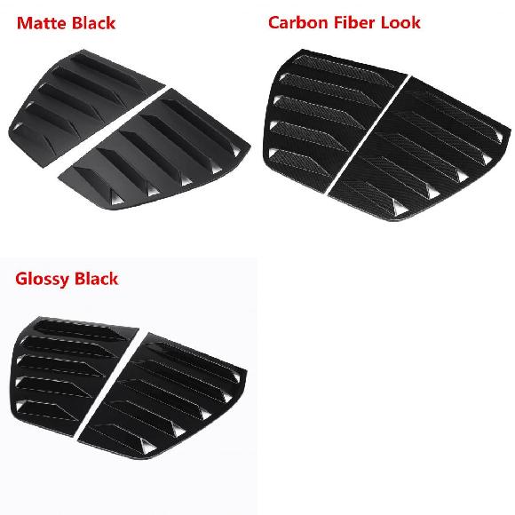 2ピース リア ウインドウ ローバー シャッター カバー トリム 適用: VW ゴルフ MK6 2010-2014 サイド 吹き出し口 GTI/R モデル マットブラック～ピアノブラック AL-II-3517 AL Exterior parts for cars