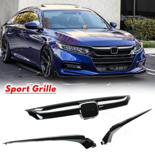 光沢ブラック ABS JDM スポーツ スタイル フロント グリル 適用: ホンダ アコード 2018 2019 フロント ベース AL-II-3822 AL Exterior parts for cars