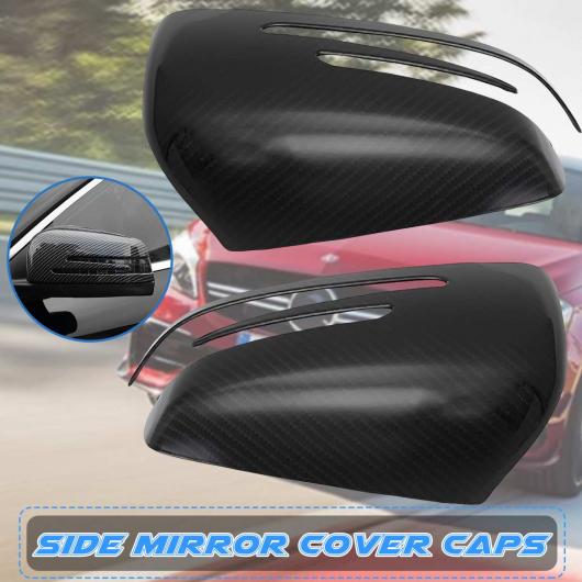 ペア カーボン調 アドオン バックミラー サイド ミラー カバー キャップ シェル 適用: メルセデス ベンツ A B C E CLA GLA GLK クラス ABS AL-II-3959 AL Exterior parts for cars