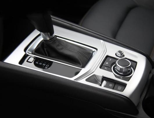 適用: マツダ CX-5 2017 1ピース ブランド マット シルバー ABS クローム ギア シフト ノブ ステッカー パネル フレーム カバー トリム アクセサリー AL-II-4328 AL Exterior parts for cars