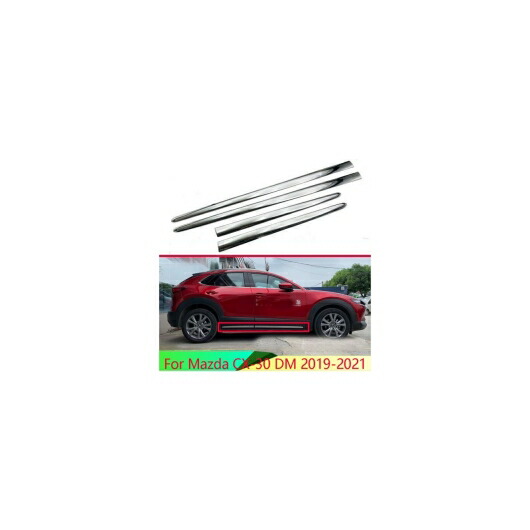 適用: マツダ CX-30 DM 2019 2021 ABS クローム サイド ドア ボディ モールディング モールディング トリム AL-II-4207 AL Exterior parts for cars