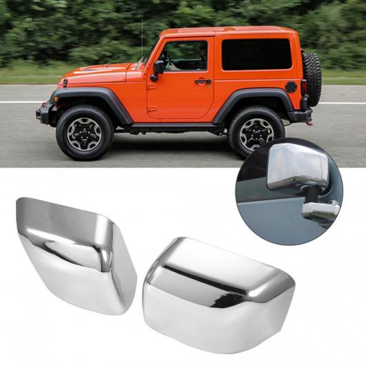2ピース サイド バックミラー ミラー カバー シェル トリム 適用: ジープ/JEEP ラングラー JK 2007-2017 AL-JJ-0176 AL Mirror cover