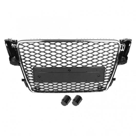 適用: フロント スポーツ HEX メッシュ ハニカム フード グリル クローム ブラック アウディ/AUDI A5/S5 B8 2008 2009 2010 2011 AL-JJ-0287 AL Racing grill