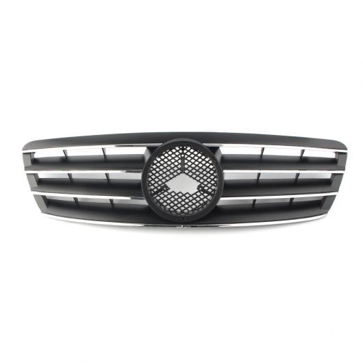 フロント グリル 4PIN メッシュ グリル 適用: メルセデスベンツ/MERCEDES BENZ W203 Cクラス C230 C240 C320 C32 2000-2005 2006 マット ブラック ABS プラスチック AL-JJ-0256 AL Racing grill