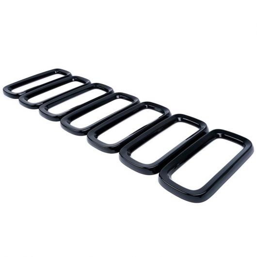 ブラック 7個 ABS フロント グリル グリル 適用: ジープ/JEEP レネゲード 2015-2017 タイプ001 AL-JJ-2784 AL Exterior parts for cars