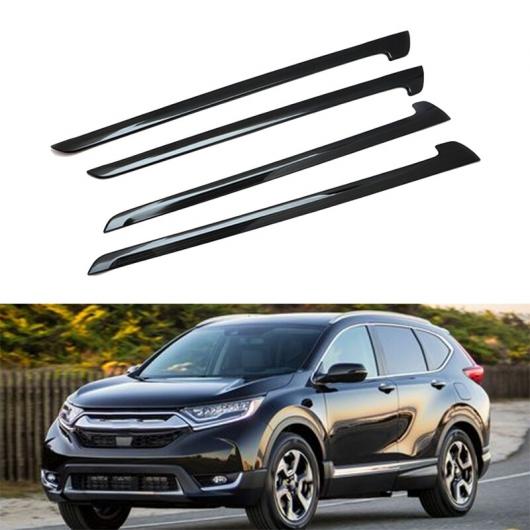 4ピース ブラック インテリア サイド ドア カバー トリム ストライプ プロテクター 適用: ホンダ CR-V CRV 2017-2019 ブラック AL-JJ-4959 AL Car parts