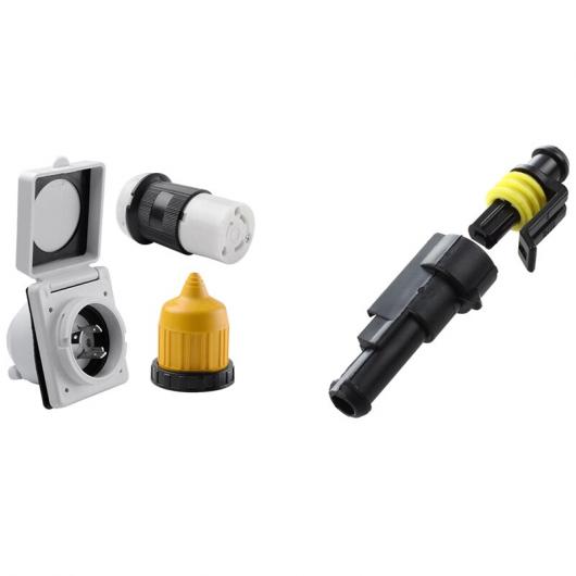 5ピース ピン オス メス コネクタセット & 3ピース 125V RV パワー ツイスト ロック プラグ インレット 30AMP メス ロッキング コネクタ AL-JJ-5150 AL Car parts