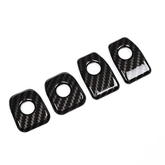 カーボンファイバー インテリア ドア ロック ピン ノブ リング ステッカー ボタン トリム キャップ カバー 適用: X5 X6 F15 F16 2014-2018 ブラック AL-JJ-5214 AL Car parts