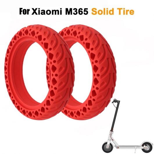 ラバー 固体 タイヤ 適用: シャオミ ミジア M365/ナインボット 8.5インチ 電動 スクーター ハニカム ショック アブソーバー ダンピング タイヤ レッド AL-JJ-4818 AL Car parts