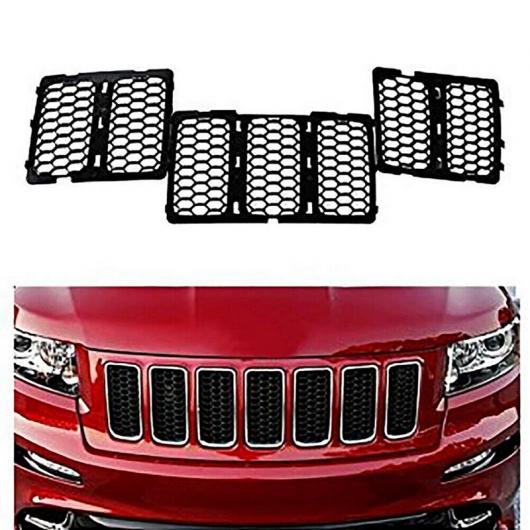 ハニカム メッシュ フロント グリル カバー キット 適用: ジープ/JEEP グランド チェロキー/CHEROKEE 2014-2019 ブラック AL-JJ-4822 AL Car parts