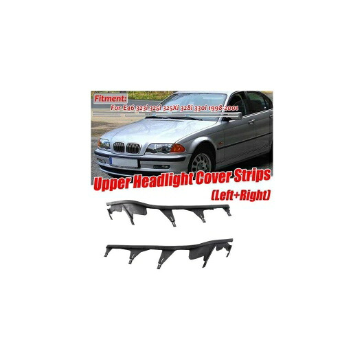 フロント アッパー ヘッドライト カバー ストリップセット トリム ヘッドライト シーリング ストリップ ガスケット 適用: BMW E46 4ドア 323i 325i 325XI 328i 330i 1998- ブラック AL-JJ-4714 AL Car parts 11,583円