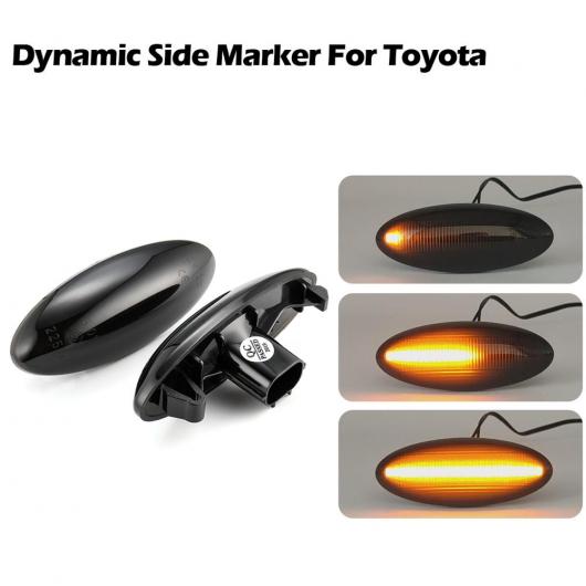 1ペア LED ダイナミック サイド マーカー スモーク ウインカー ライト 適用: トヨタ ヤリス ヴィッツ MK2 P9 RAV4 MK3 ACA3/ALA3 オーリス MK1 E15 AL-JJ-5873 AL Car parts｜オートパーツエージェンシー