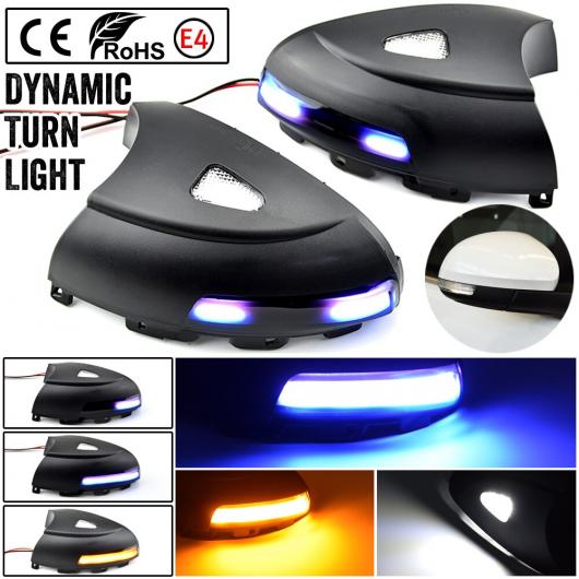 2ピース ダイナミック LED ウインカー ウインカー ライト 適用: フォルクスワーゲン/VOLKSWAGEN ティグアン MK1 2008-2016 サイド ウイング ミラー インジケーター パドル イエロー ブルー AL-JJ-6528 AL Car parts|オートパーツエージェンシー