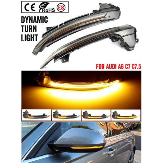 LED ダイナミック ターンシグナルライト 適用: アウディ/AUDI A6 C7 C7.5 RS6 S6 4G 2012-2018 サイド ウイング バックミラー ミラー ウインカー インジケーター イエロー AL-JJ-6746 AL Car parts