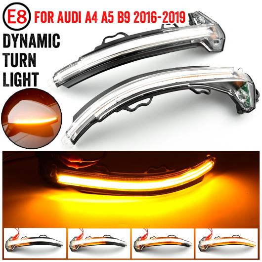 適用: アウディ/AUDI A4 S4 RS4 B9 2016 2017＆A5 S5 RS5 2017 LED サイド ウイング バックミラー インジケーター ウインカー リピーター ブラック・クリスタル ホワイト AL-JJ-6755 AL Car parts