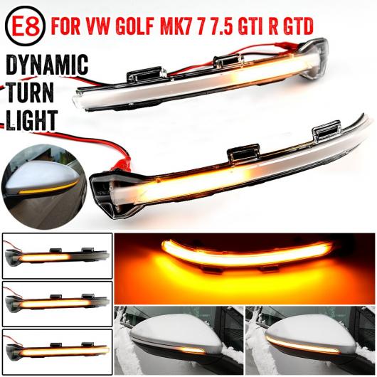フロー ライト サイド ミラー フロー ダイナミック ウインカー LED ウインカー ライト 適用: VW ゴルフ MK7 7 7.5 GTI R トゥーラン スポーツバン ホワイト AL-JJ-6759 AL Car parts