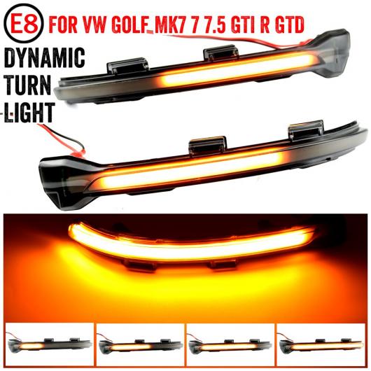 ダイナミック ブライト LED ウインカー クリスタル 適用: VW ゴルフ MK7 GTI 7 7.5 R Rライン GTD ミラー ライト クリア 2013 2018 2019 2020 方向 ブラック イエロー AL-JJ-6760 AL Car parts