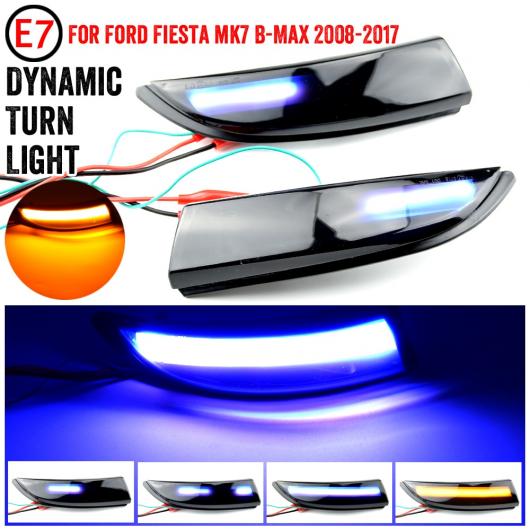 ダイナミック ターンシグナルライト 適用: フォード/FORD フィエスタ MK6 VI/UK MK7 2008-17 B-マックス 2012-2017 流れる ウインカー ライト イエロー ブルー AL-JJ-6799 AL Car parts｜オートパーツエージェンシー