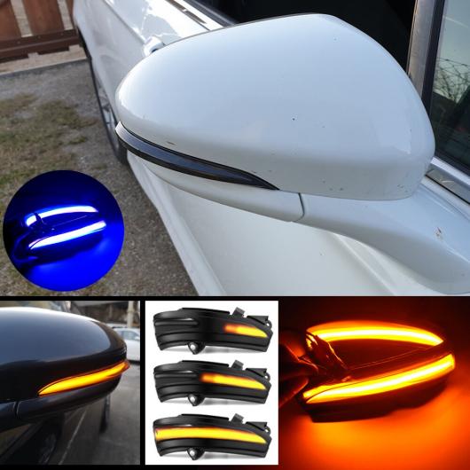 ブルー＆イエロー ダイナミック ウインカー 適用: フォード/FORD モンデオ MK5 2014-2019 MK V 5 LED ターンシグナルライト サイド ランプ 2015 2016 2017 2018 MK V 5 AL-JJ-6678 AL Car parts