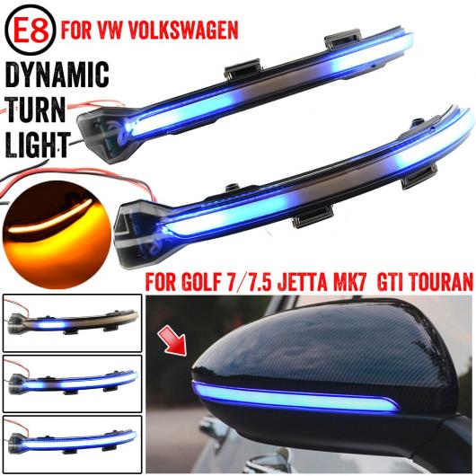 2ピース 適用: VW ゴルフ MK7 7.5 7 GTI R GTD ダイナミック ウインカー LED ウインカー フォルクスワーゲン/VOLKSWAGEN Rライン スポーツバン トゥーラン サイド ミラー ライト AL-JJ-6706 AL Car parts