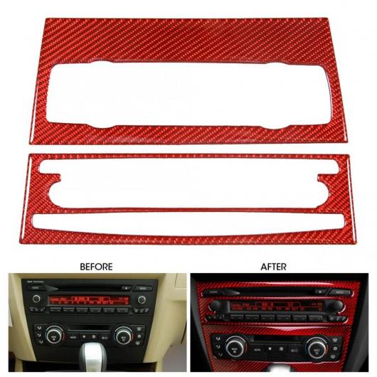 2ピース エアコン CD パネル カーボンファイバー カバー トリム インテリア ホールなし 適用: E90 E92 自動車 AL-JJ-8772 AL Interior parts for cars