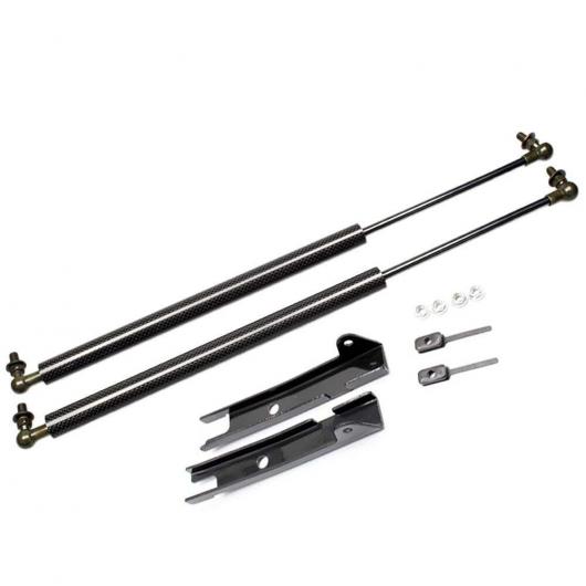 適用: トヨタ ハイラックス SR5 2015-2019 4X4 ピックアップ アクセサリー フロント フード ボンネット カーボンファイバー ガス ストラット リフト サポート ブラック カーボンファイバー AL-JJ-8920 AL Car parts