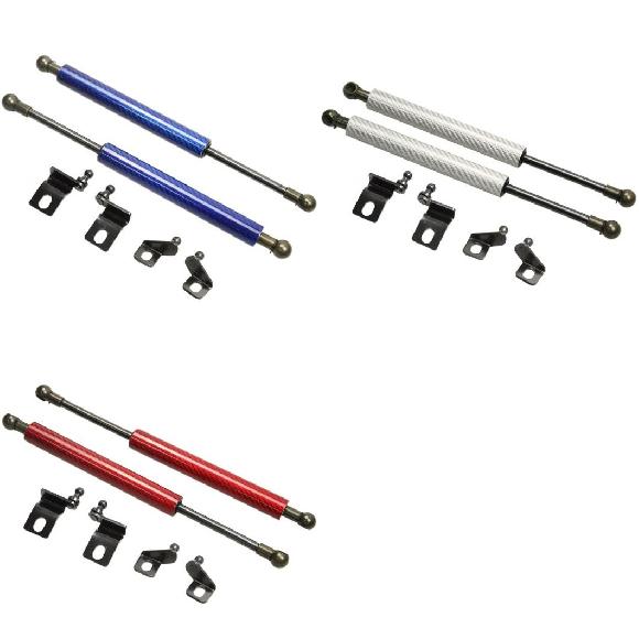 適用: スバル レガシィ BP BL 2003-2009 2ピース フロント フード ボンネット ガス ストラット リフト サポート ブルー カーボンファイバー～レッド カーボンファイバー AL-JJ-8995 AL Car parts