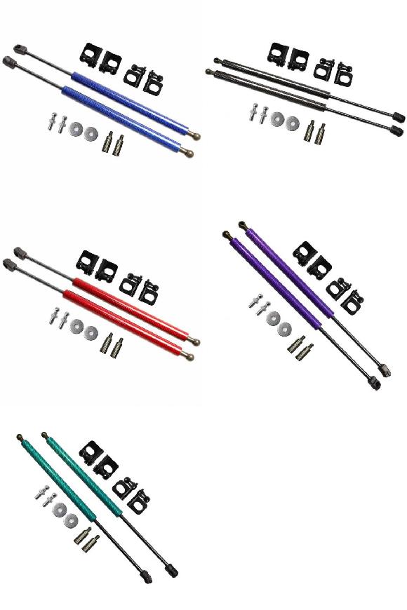 適用: プジョー/PEUGEOT 407 SW エステート 2004-2011 2ピース フロント ボンネット フード ガス ストラット ブルー カーボンファイバー~グリーン カーボンファイバー AL-JJ-9129 AL Car parts