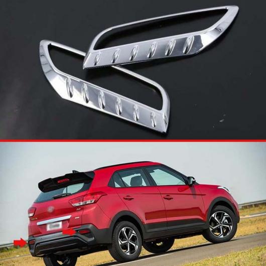 適用: ヒュンダイ/現代/HYUNDAI クレタ IX25 2018 ABS クローム リア リフレクター フォグライト ランプ カバー トリム ベゼル フレーム スタイリング ガーニッシュ AL-JJ-9334 AL Exterior parts for cars
