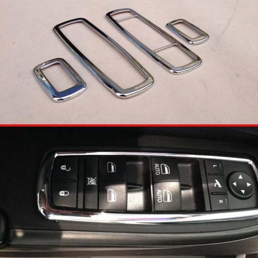 アクセサリー ABS クローム 光沢 ドア ウインドウ アームレスト カバー スイッチ パネル トリム 適用: ジープ/JEEP チェロキー/CHEROKEE リミテッド 2015-2018 AL-JJ-9364 AL Interior parts for cars 7,371円