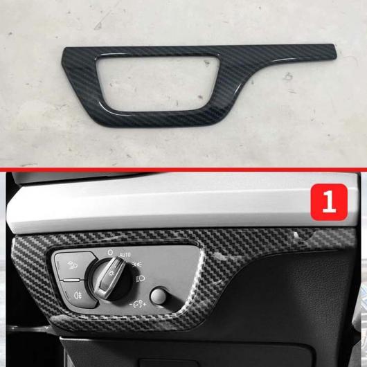 新着商品 Al 適用 アウディ Audi Q5 Fy 18 19 装飾 アクセサリー カーボンファイバー スタイル ヘッド ライト スイッチ ボタン コントロール パネル カバー トリム ベゼル Al Jj 9402 オープニング大放出セール Www Sunbirdsacco Com
