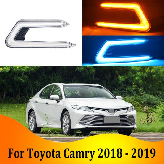 2ピース 適用: トヨタ カムリ 2018-2019 LED デイタイム ドライビング ランニング ライト DRL フォグランプ 6000K ホワイト ターン イエロー ターン ブルー ライト AL-JJ-9561 AL Car parts｜オートパーツエージェンシー