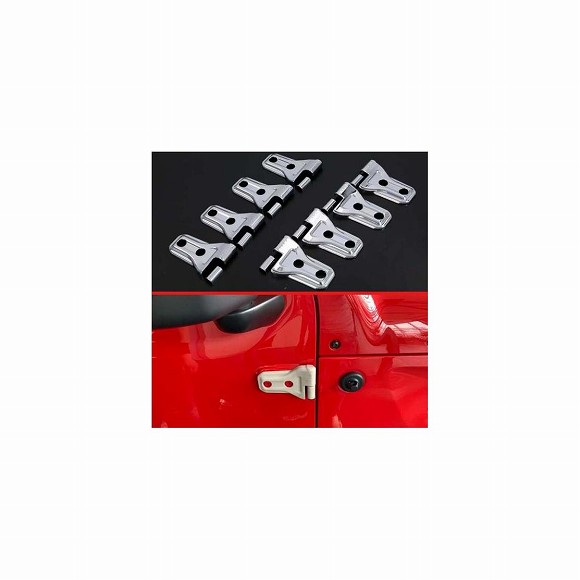 適用: ジープ/JEEP ラングラー JL 2018 2019 ABS クローム ドア ヒンジ カバー プロテクター トリム ドア アクセサリー ドア ヒンジ AL-JJ-9310 AL Exterior parts for cars