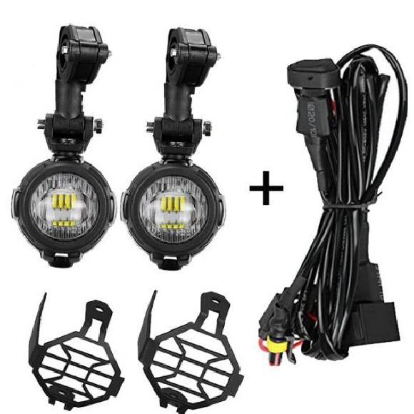 ユニバーサル オートバイ LED 補助 フォグライト アセンブリ ドライビング ランプ ヘッドライト 適用: BMW R1200GS/ADV/F800GS 1セット AL-KK-2530 AL Car parts|オートパーツエージェンシー