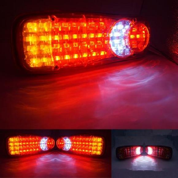 2ピース 防水 LED テールライト リア ランプ ペア ボート トレーラー リア パーツ 適用: トレーラー トラック ライト 2ピース 46LED 12V・24V AL-KK-2553 AL Car parts｜オートパーツエージェンシー