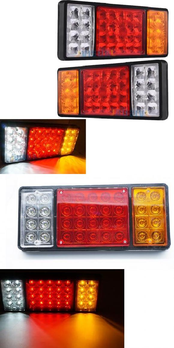 2ピース 防水 トラック LED テールライト リア ランプ ストップ リバース セーフティー インジケーター フォグライト 2ピース 36LED 12V・24V AL-KK-2570 AL Car parts