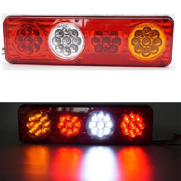 2ピース 防水 トラック LED テールライト リア ランプ ストップ リバース セーフティー インジケーター フォグライト 適用: トレーラー トラック テールライト レッド 24V AL-KK-2570 AL Car parts