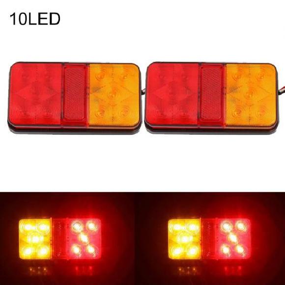 2ピース 防水 トラック LED テールライト リア ランプ ストップ リバース セーフティー インジケーター フォグライト 適用: トレーラー トラック 2ピース 12V・24V AL-KK-2570 AL Car parts
