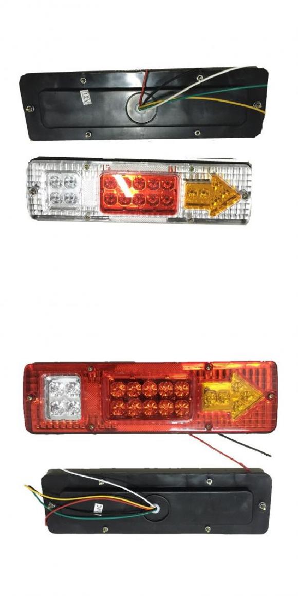 2ピース トラック テールライト 自動車 トレーラー LED ストップ リア テール インジケーター フォグライト ホワイト カップ・レッド カップ 12V・24V AL-KK-2575 AL Car parts