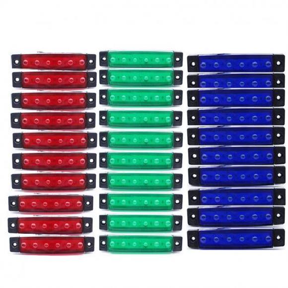 10ピース 6 SMD LED トラック バス ローリー トレーラー サイド マーカー インジケータ ウインカー ライト テール ワーニング リア ライト ランプ 30ピース 12V AL-KK-2621 AL Car parts