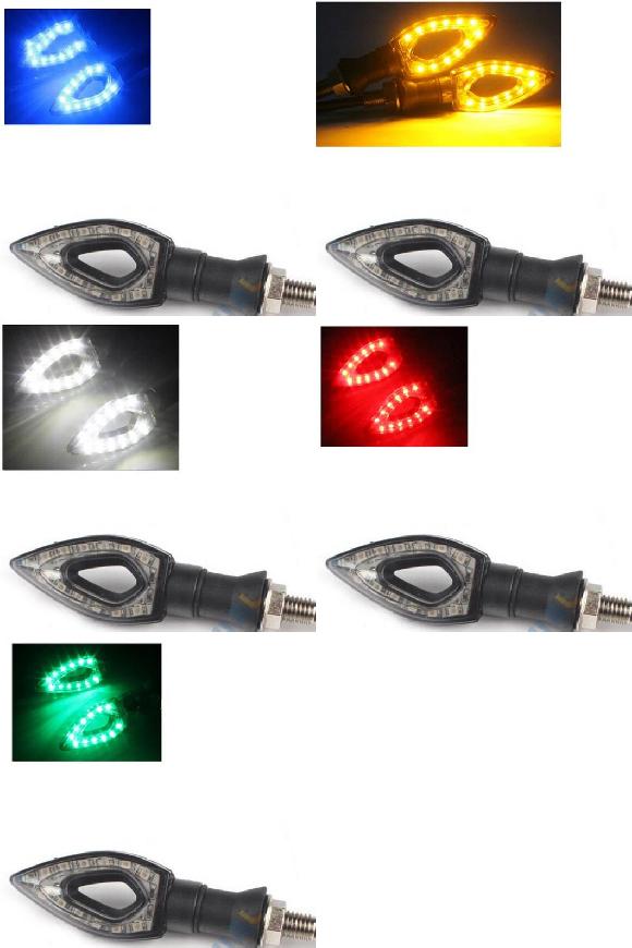 4ピース 12 LED ウインカー オートバイ ライト アンバー/ホワイト/ブルー ブレイド ランプ インジケーター ウインカー ユニバーサル MOTO 4ピース ブルー～4ピース グリーン AL-KK-2658 2輪 AL Motorcycle parts